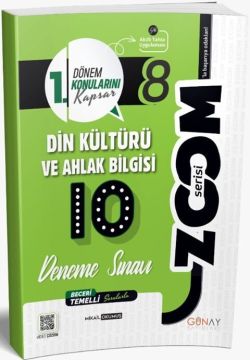 Günay Yayınları 8. Sınıf LGS 1. Dönem Din Kültürü ve Ahlak Bilgisi Zoom 10 Deneme