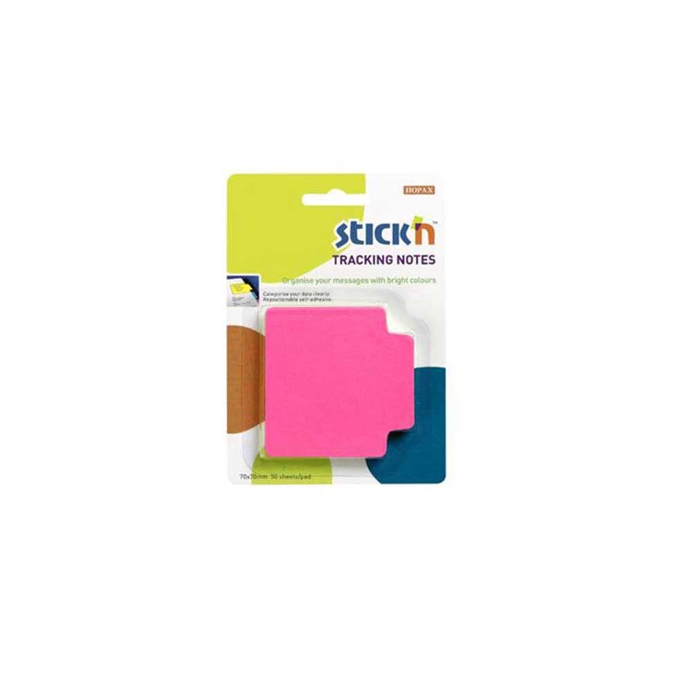 Gıpta Stickn Tracking Notes Neon Pembe 50 Yaprak 70*70 Yapışkanlı Not Kağıdı (21481)