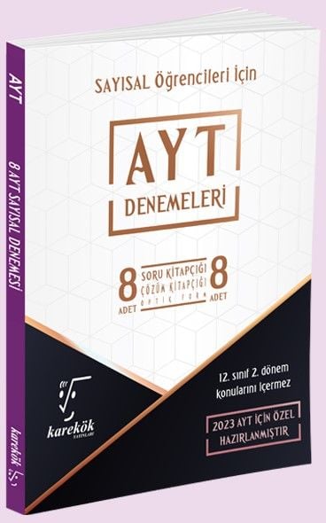 Karekök Yayınları AYT 1. Dönem Sayısal 8 Deneme