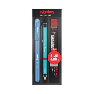 Rotring RO-VKJ07-M Mavi 0.7 Visuclick+Jel Kalem Okul Seti