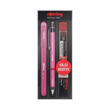 Rotring RO-VKJ07-P Pembe 0.7 Visuclick+Jel Kalem Okul Seti