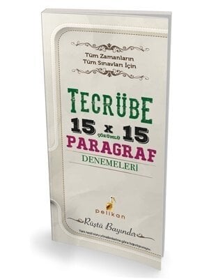 Pelikan Yayınları Rüştü Hoca Tecrübe Paragraf 15x15 Deneme