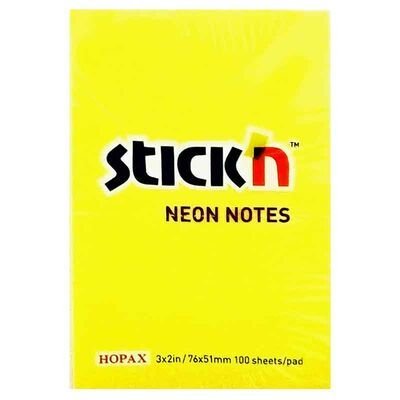 Gıpta Stickn Neon Sarı 100 Yaprak 76*51 Yapışkanlı Not Kağıdı (21132)
