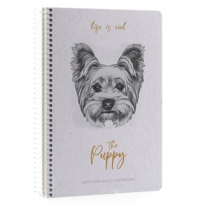 Gıpta Life Is Cool The Puppy Spiralli Sert Kapak 120 Yaprak 17*24 Çizgili Defter