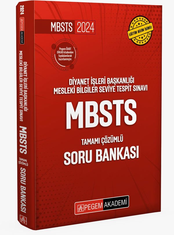 Pegem Yayınları 2024 MBSTS Diyanet İşleri Başkanlığı Mesleki Bilgiler Seviye Tespit Sınavı Soru Bankası