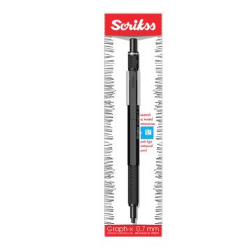 Scrikss Graph-X Mat Siyah Metal 0.7 Uçlu Kalem