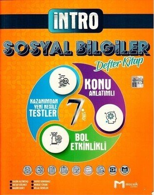Mozaik Yayınları 7. Sınıf Sosyal Bilgiler İntro Defter Kitap