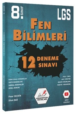 Kondisyon Yayınları 8. Sınıf LGS Fen Bilimleri 12 Deneme