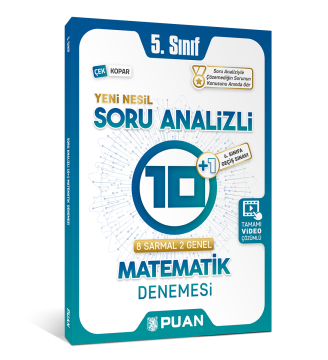 Puan Yayınları 5. Sınıf Matematik Soru Analizli 10+1 Deneme