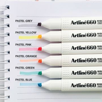Artline 660 Pastel 6 Renk Fosforlu Kalem Seti