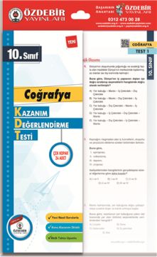 Özdebir Yayınları 10. Sınıf Coğrafya Yaprak Test