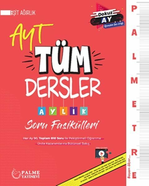 Palme Yayınları AYT Eşit Ağırlık Tüm Dersler Palmetre Aylık Soru Fasikülleri