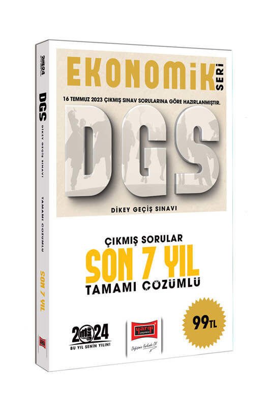 Yargı Yayınları 2024 DGS Ekonomik Seri Son 7 Yıl Çözümlü Çıkmış Sorular (16 Temmuz 2023 Dahil)