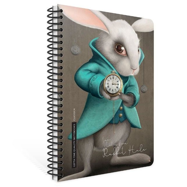 Gıpta Classica Spiralli Rabbit Hole Sert Kapak 120 Yaprak 17*24 Çizgili Defter