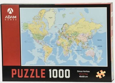 Adam Games Dünya Haritası 1000 Parça Puzzle