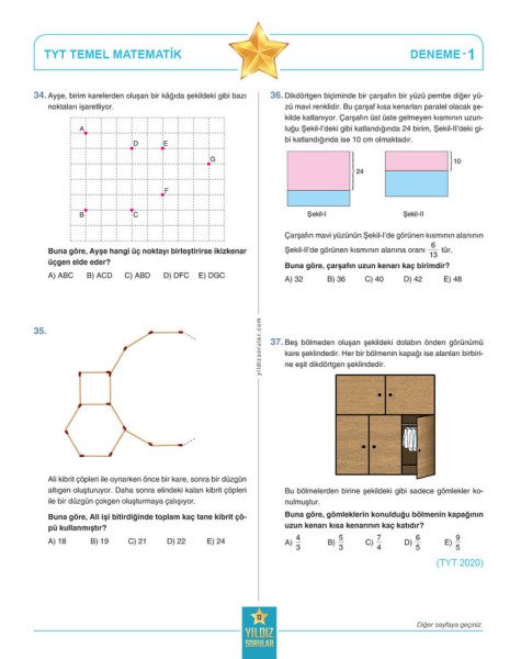 Yıldız Sorular TYT Matematik 8 Deneme