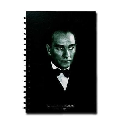 Keskin Color Atatürk Spiralli Sert Kapak 80 Yaprak 14*20 Kareli Defter Model-2