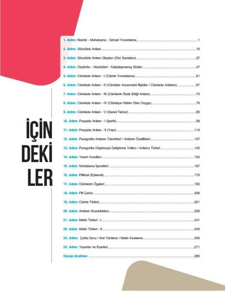 Sınav Yayınları 8. Sınıf LGS Türkçe 24 Adımda Özel Konu Anlatımlı Soru Bankası