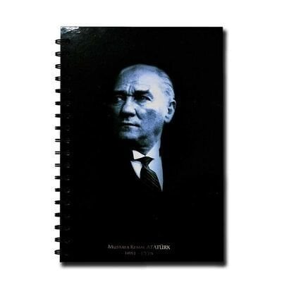 Keskin Color Atatürk Spiralli Sert Kapak 80 Yaprak 14*20 Kareli Defter Model-3