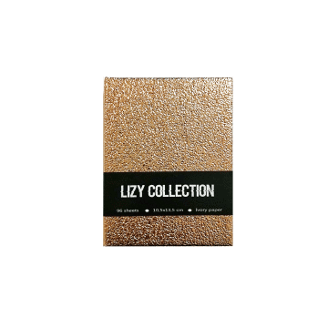 Lizy Collection Fancy Parlak Bakır Deri Kapak 96 Yaprak 10*13,5 Çizgili Defter