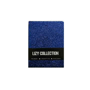 Lizy Collection Fancy Parlak Mavi Deri Kapak 96 Yaprak 10*13,5 Çizgili Defter