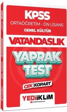 Yediiklim Yayınları 2024 KPSS Ortaöğretim Ön Lisans Vatandaşlık Yaprak Test