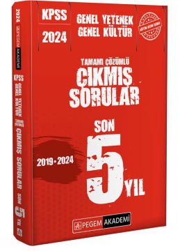 Pegem Yayınları 2024 KPSS Son 5 Yıl Çözümlü Çıkmış Sorular