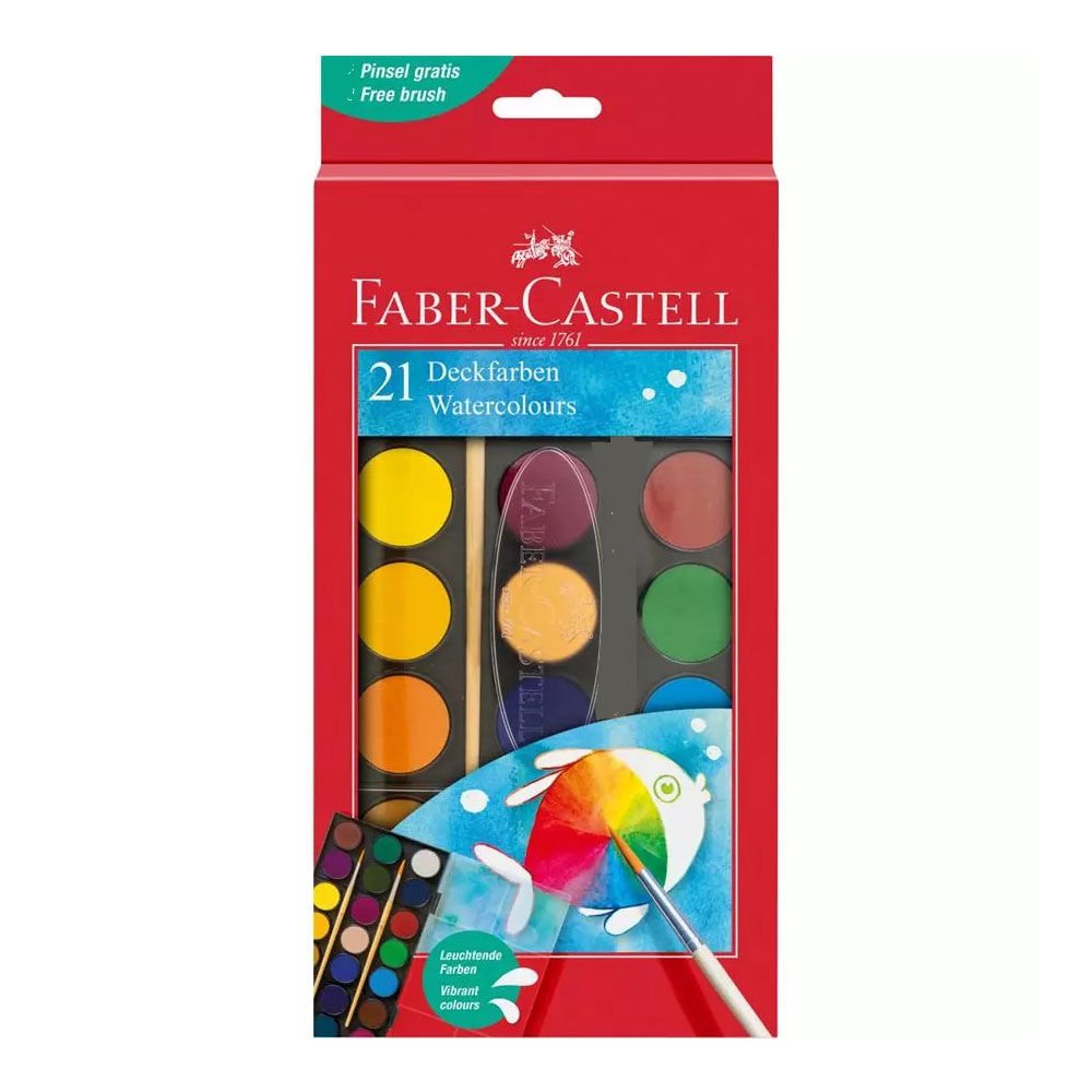 Faber Castell 21 Renk Büyük Boy Sulu Boya