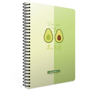 Gıpta Avocado Spiralli Karton Kapak 80 Yaprak A4 Çizgili Defter Model-3