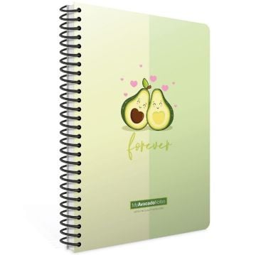 Gıpta Avocado Spiralli Karton Kapak 80 Yaprak A4 Kareli Defter Model-2