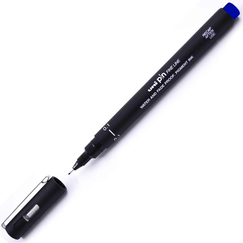 Uniball Pin Fine Line Mavi 0.1 mm Teknik Çizim Kalemi