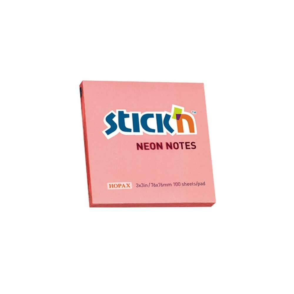 Gıpta Stickn Neon Açık Pembe 100 Yaprak 76*76 Yapışkanlı Not Kağıdı (21166)