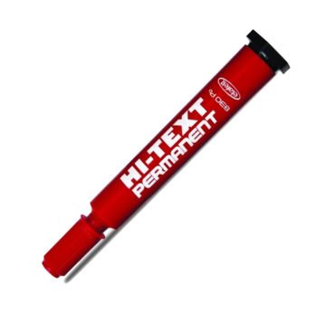 Hi-Text Yuvarlak Uçlu Kırmızı Permanent Marker 830PB Koli Kalemi