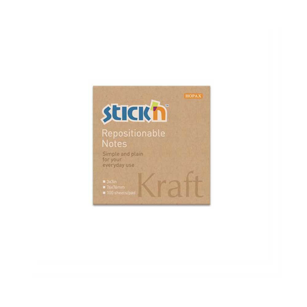 Gıpta Stickn Kraft Notes 100 Yaprak 76*76 Yapışkanlı Not Kağıdı