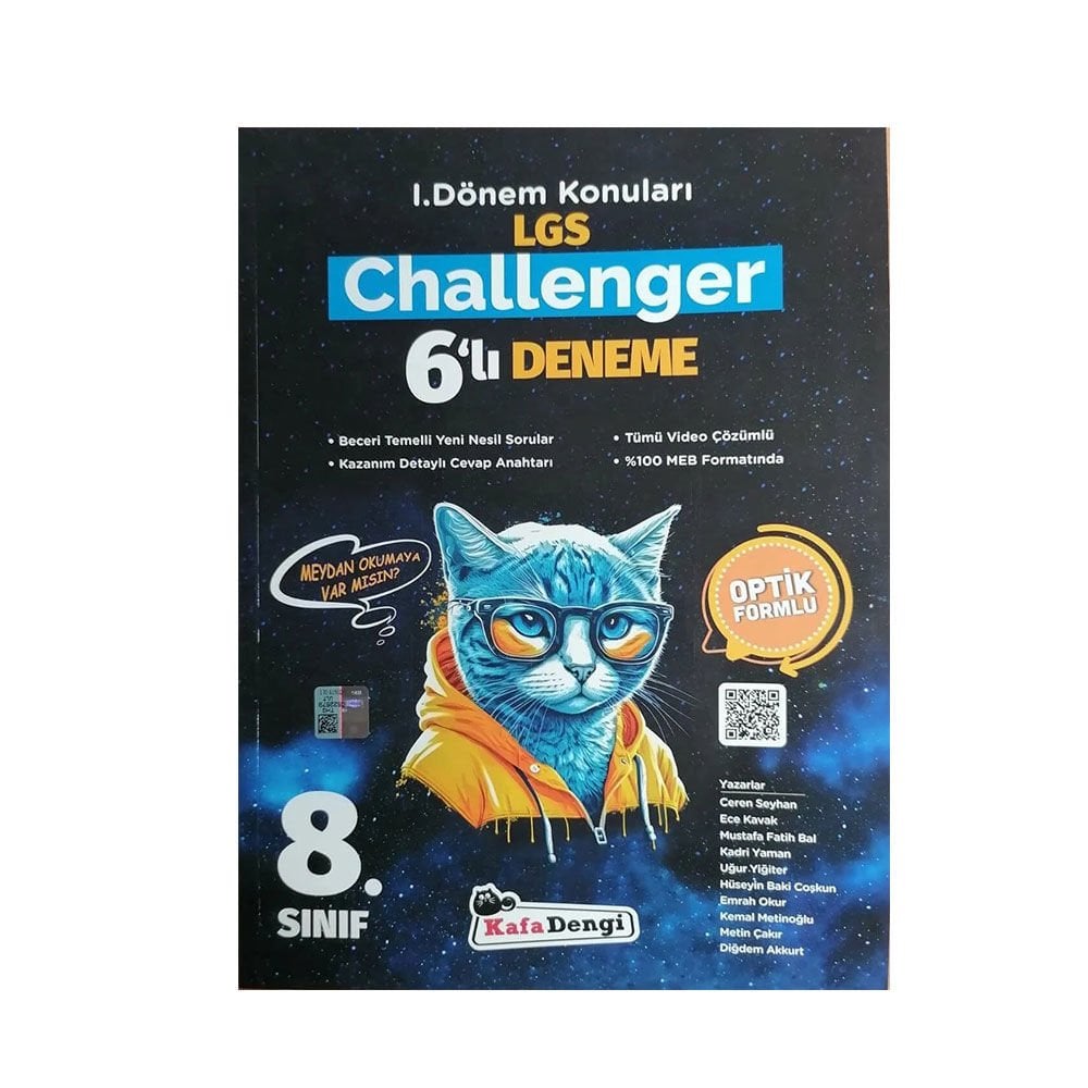 Kafa Dengi 8. Sınıf LGS 1. Dönem Challenger 6 Deneme