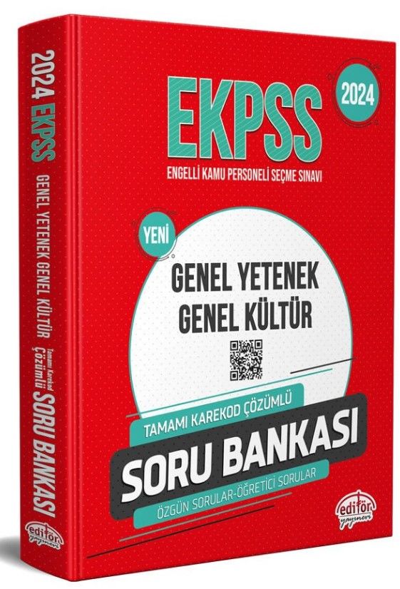 Editör Yayınları 2024 EKPSS Çözümlü Soru Bankası Tek Kitap