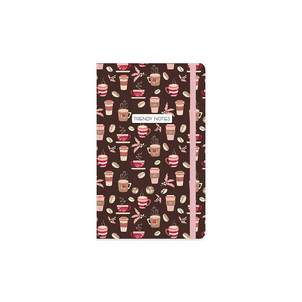 Keskin Color Coffee Time Ciltli Pembe Sert Kapak 80 Yaprak 13*21 Çizgili Defter