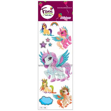 Face Unicorn Sticker Seti FC-159