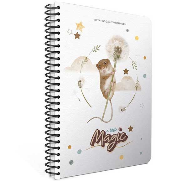 Gıpta Magic Spiralli Fare Karton Kapak 80 Yaprak A4 Çizgili Defter