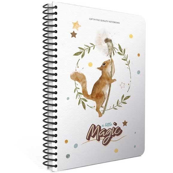 Gıpta Magic Spiralli Sincap Karton Kapak 80 Yaprak A4 Kareli Defter