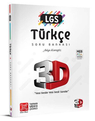 3D Yayınları 8. Sınıf LGS Türkçe Soru Bankası