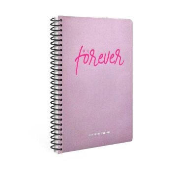 Gıpta Until Forever Spiralli Lila Karton Kapak 120 Yaprak 17*24 Çizgili Defter