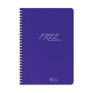 Keskin Color Free Spiralli Lacivert Plastik Kapak 60 Yaprak A4 Çizgisiz Defter