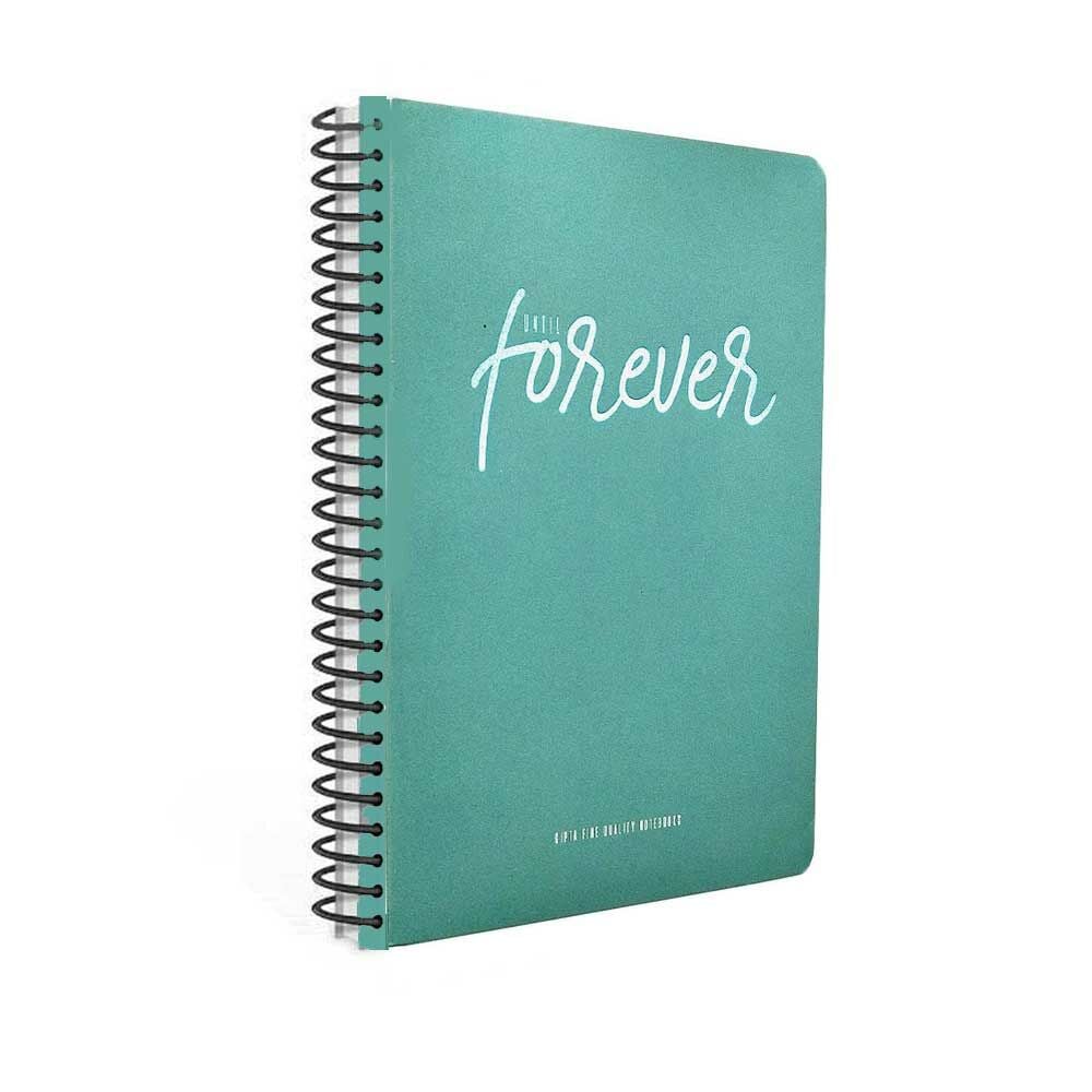 Gıpta Until Forever Spiralli Turkuaz Karton Kapak 120 Yaprak 17*24 Çizgili Defter