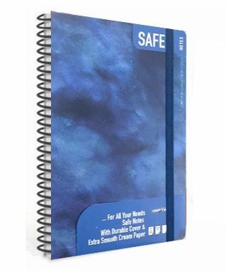 Gıpta Safe Notes Spiralli Mavi Sert Kapak 120 Yaprak 17*24 Çizgili Defter