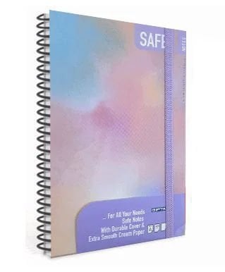 Gıpta Safe Notes Spiralli Lila Sert Kapak 120 Yaprak 17*24 Çizgili Defter