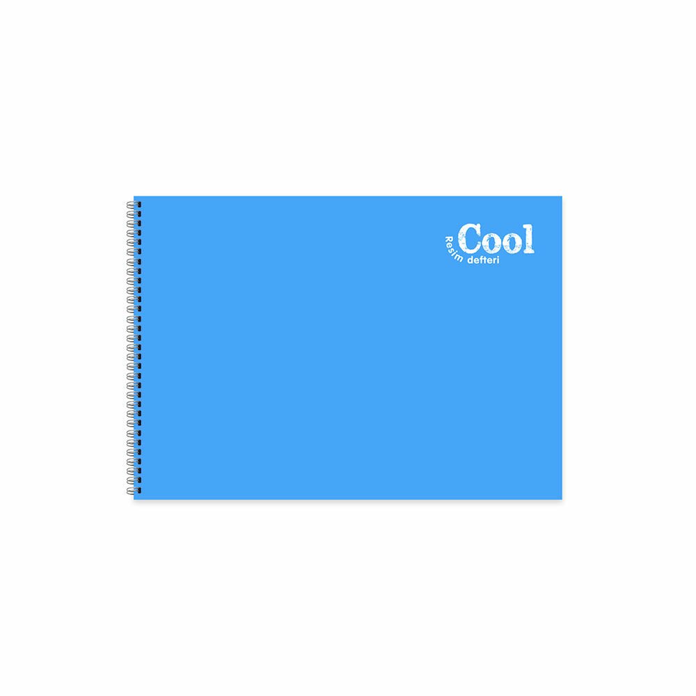 Keskin Color Cool Spiralli Mavi Plastik Kapak 20 Yaprak 17*24 Resim Defteri