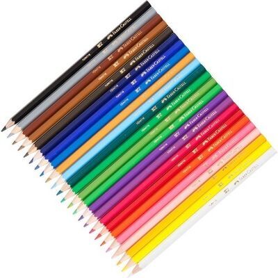 Faber Castell 24 Renk Tam Boy Tüp Kuru Boya