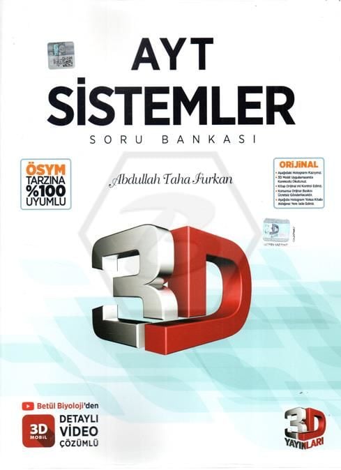 3D Yayınları 2025 AYT Sistemler Soru Bankası