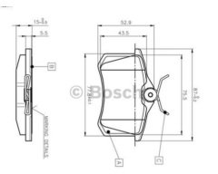 FREN-BALATA ARKA (Kablosuz) TKM. (87x52.9x15mm) BOSCH / OCTAVİA 97-17 / LEON 00-16 / IBIZA 18- /